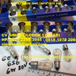 Lampu Indicator GE 6S6 30V 6W